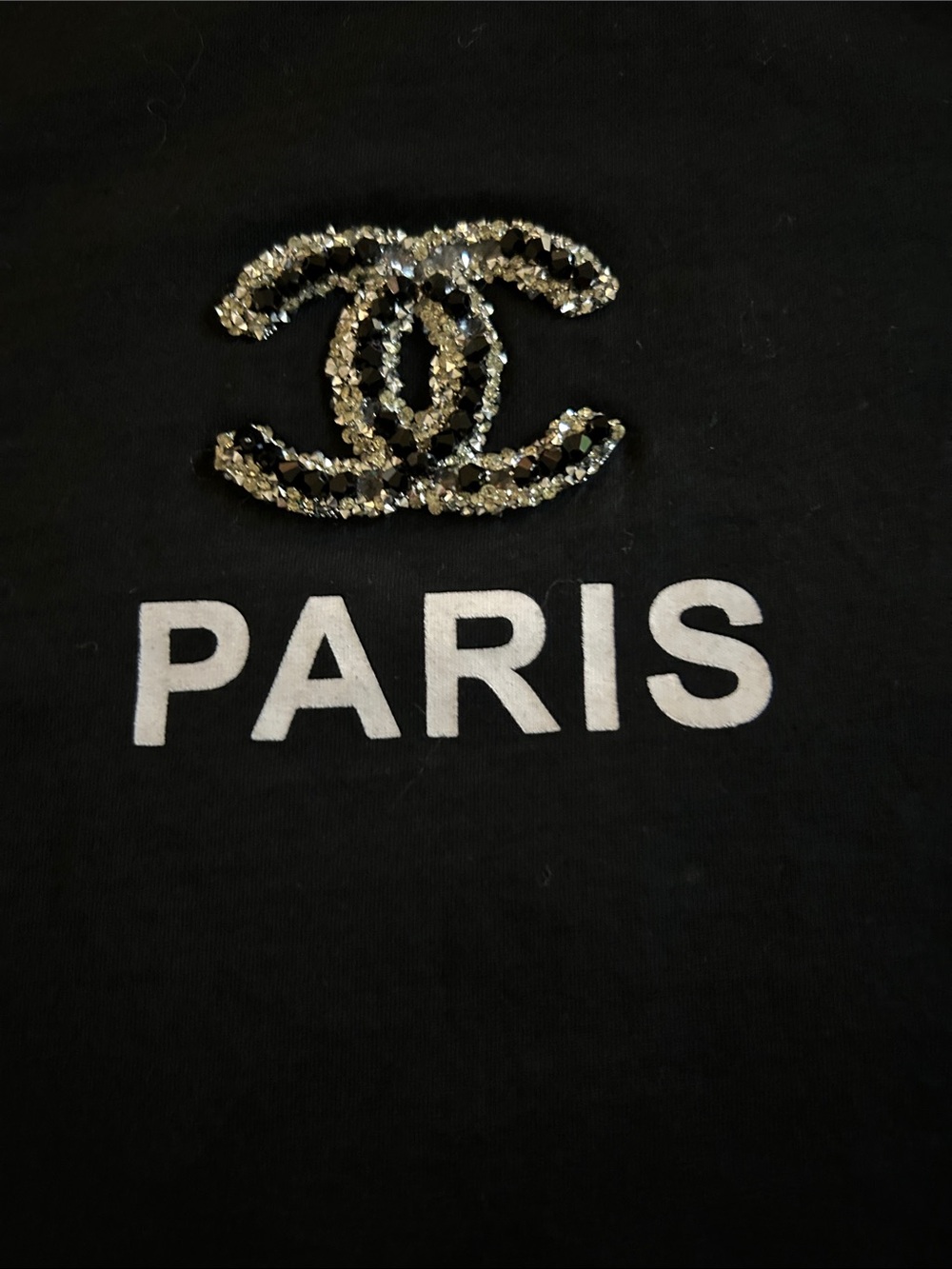 Black Paris Chanel Tee - Large - Picture 2 of 4